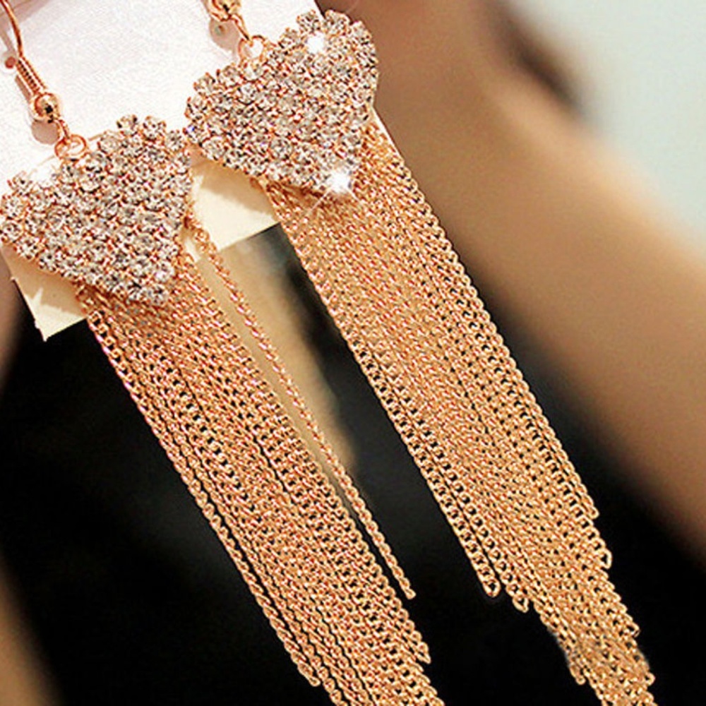 Beautiful Tassel Crystal Earrings (item C)